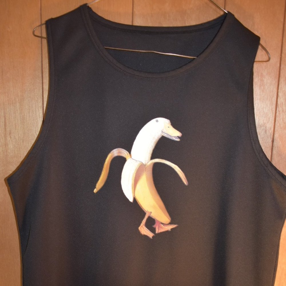 SHEIN Tank Top with a Banana Duck on the front Men's Large